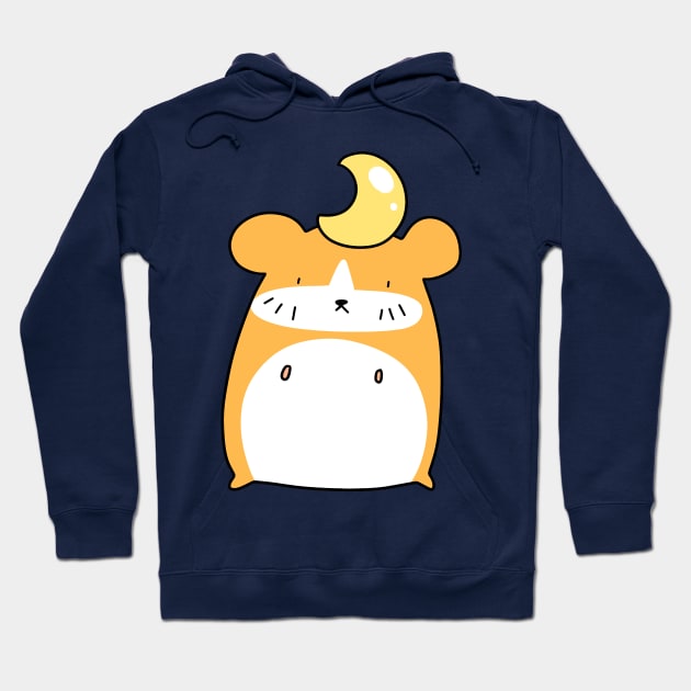 Moon Hamster Hoodie by saradaboru